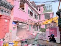 2019年蘇州拆除違建錘!金雞嶺三層別墅開(kāi)拆